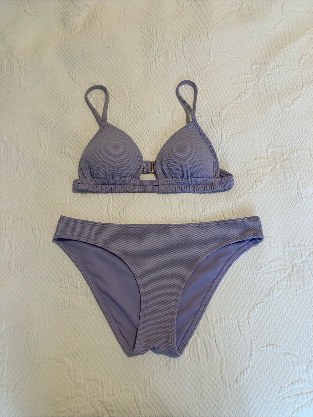 Hollister Lilac Textured Two-Piece Bikini TOP